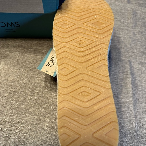 Toms Valencia Platform Espadrille White Canvas Women’s Shoes Brand New - Picture 5 of 5